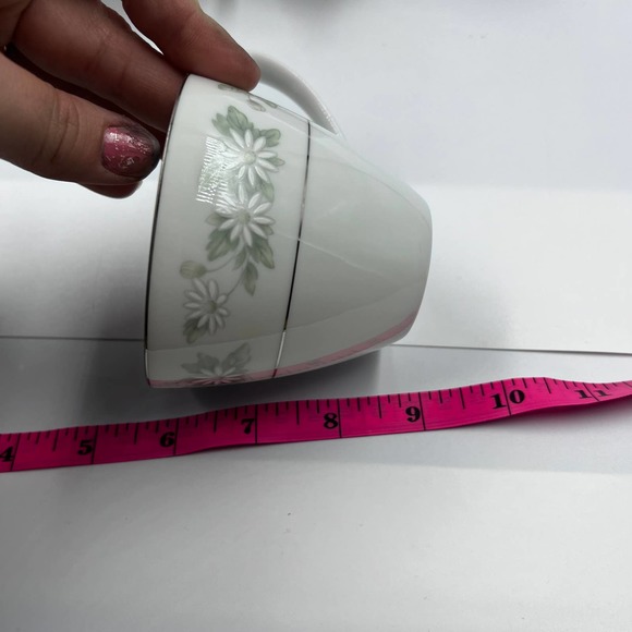 Mikasa #243 Japan Fine China Painted White Daisy Coffee Cups Sugar Dish Creamer - Picture 7 of 13